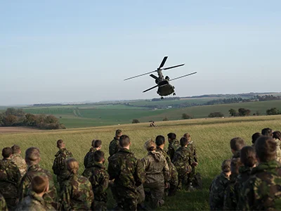 Air cadets doing adventure training