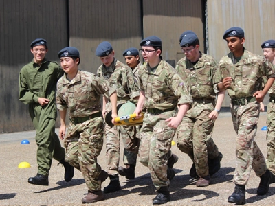 Air cadets doing fieldcraft